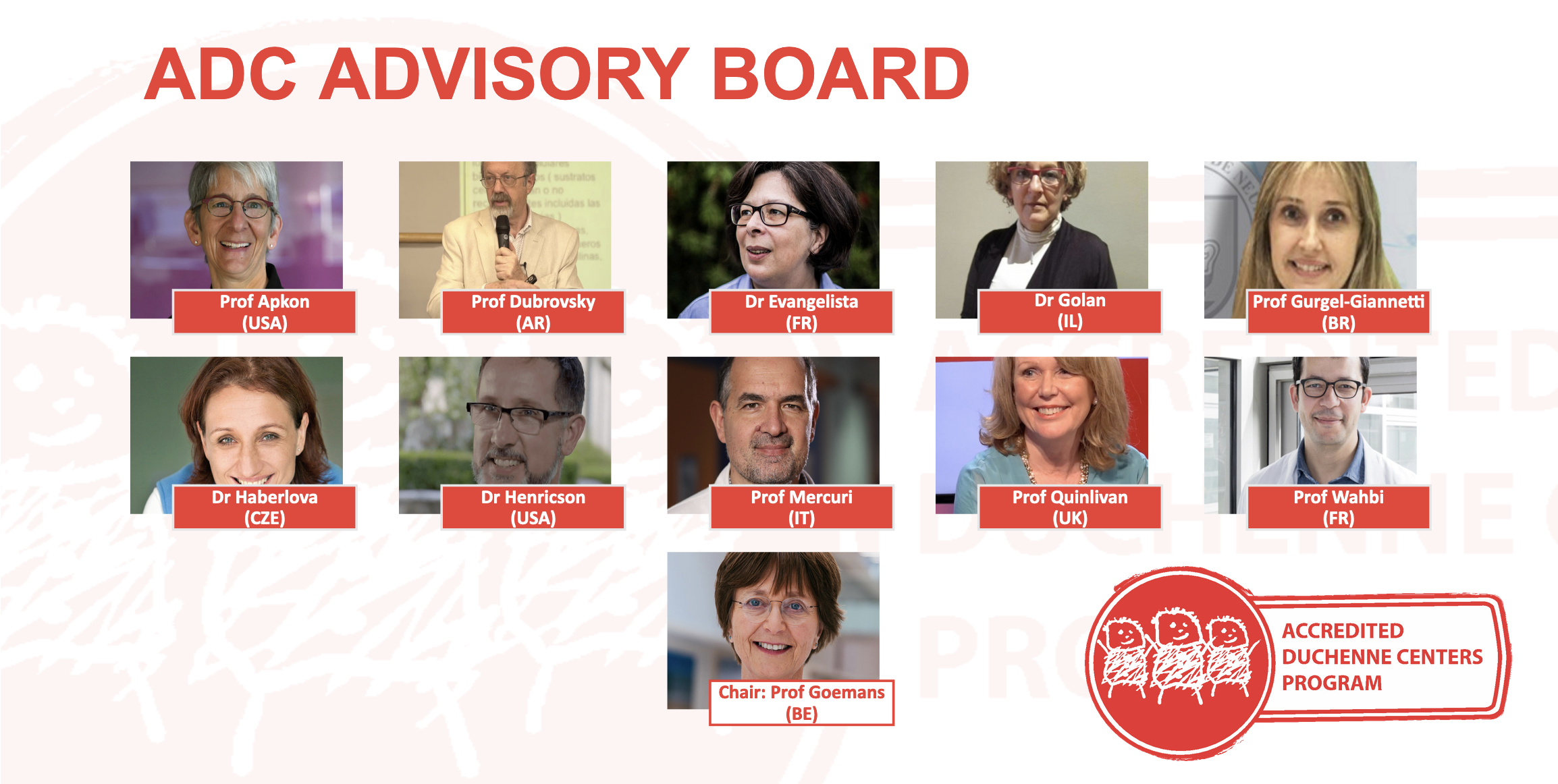 Accredited Duchenne Center Program Advisory Board